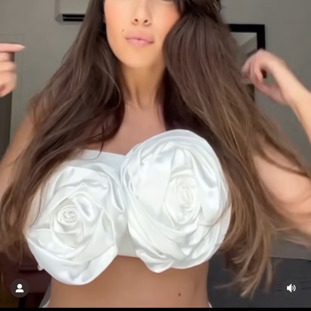 ZARA | IG FAVORITE FLORAL APPLIQUÉS CROP TOP